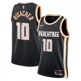 Camiseta Hombre NBA Atlanta Hawks Zaccharie Risacher 2025-26 Nike City Edition Negro Swingman